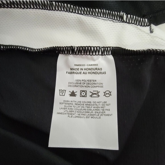 Nike Short Sleeves LaCrosse men size L black white  shirt top dri fit - Picture 7 of 8